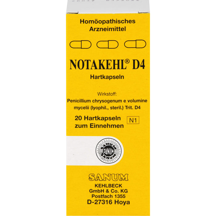 SANUM-KEHLBECK Notakehl D4 Kapseln, 20 St. Kapseln