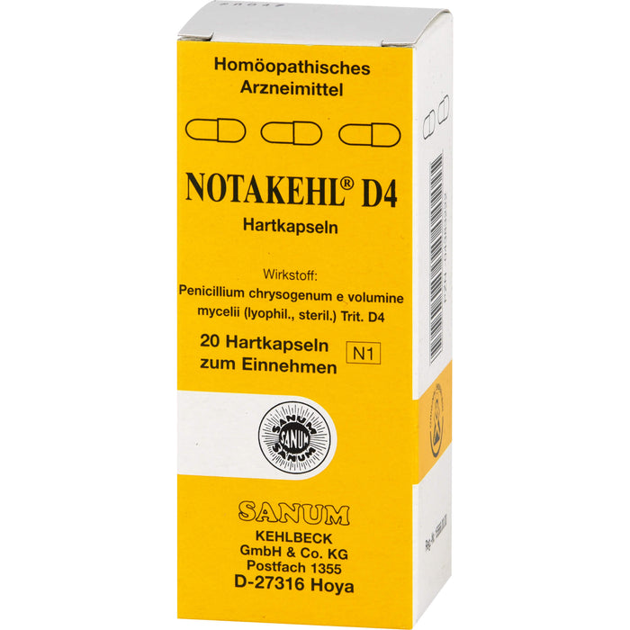 SANUM-KEHLBECK Notakehl D4 Kapseln, 20 St. Kapseln