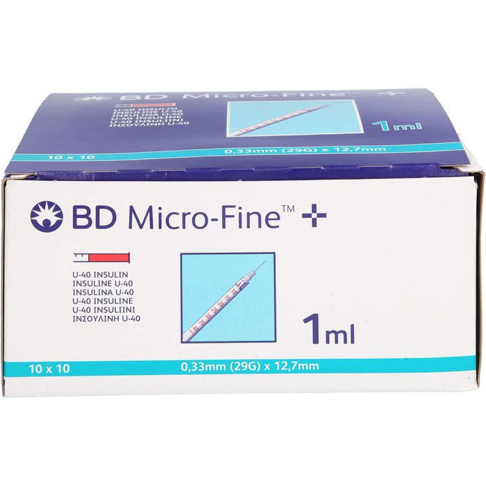 BD Micro-Fine U 40 Insulinspritzen 12,7 mm, 100 St. Spritzen