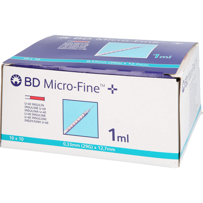 BD Micro-Fine+ U40 Ins.Spr.12,7mm, 100X1 ml SRI