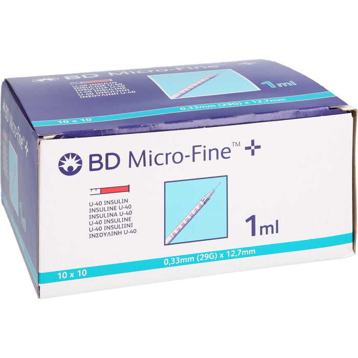 BD Micro-Fine+ U40 Ins.Spr.12,7mm, 100X1 ml SRI