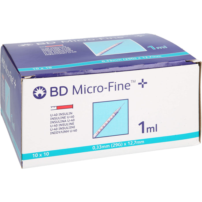 BD Micro-Fine U 40 Insulinspritzen 12,7 mm, 100 St. Spritzen