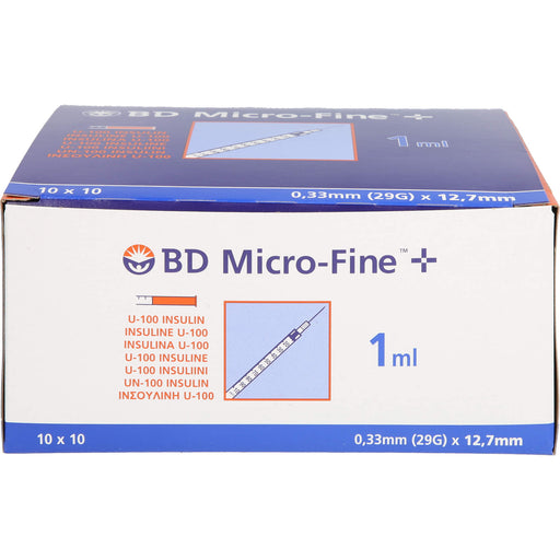 BD Micro-Fine+ U 100 Insulinspritzen 12,7 mm, 100 St. Spritzen