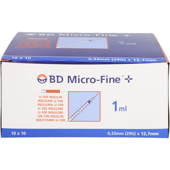 BD Micro-Fine+ U100 Ins.Spr.12,7mm, 100X1 ml SRI