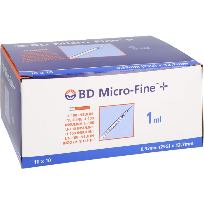 BD Micro-Fine+ U100 Ins.Spr.12,7mm, 100X1 ml SRI
