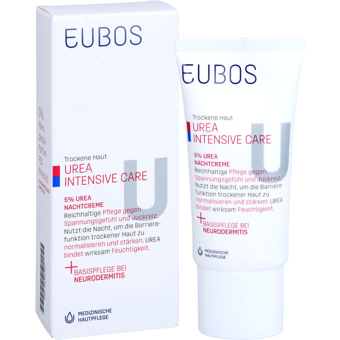 EUBOS Trockene Haut Urea 5% Nachtcreme, 50 ml Creme
