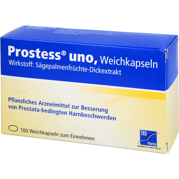 TAD Pharma Prostess uno Weichkapseln zur Besserung von prostatabedingten Harnbeschwerden, 100 St. Kapseln