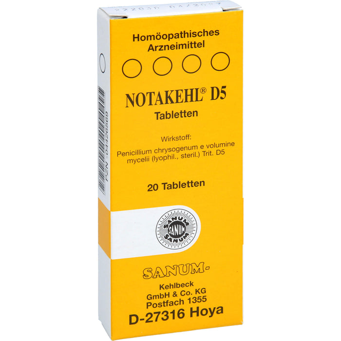 SANUM-KEHLBECK Notakehl D5 Tabletten, 20 St. Tabletten
