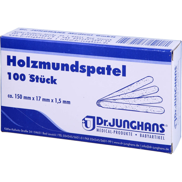 DR. JUNGHANS Holzmundspatel 15 cm, 100 St. Holzspatel