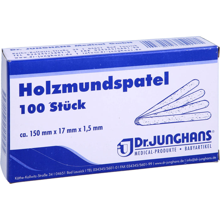 DR. JUNGHANS Holzmundspatel 15 cm, 100 St. Holzspatel