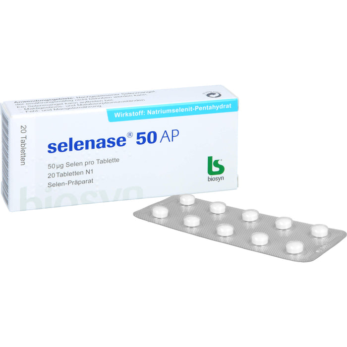 Selenase 50 AP Tabletten bei nachgewiesenem Selenmangel, 20 St. Tabletten