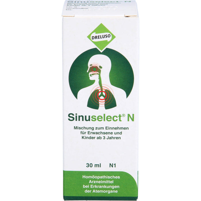 Sinuselect N Mischung bei Erkrankungen der Atemorgane, 30 ml Lösung