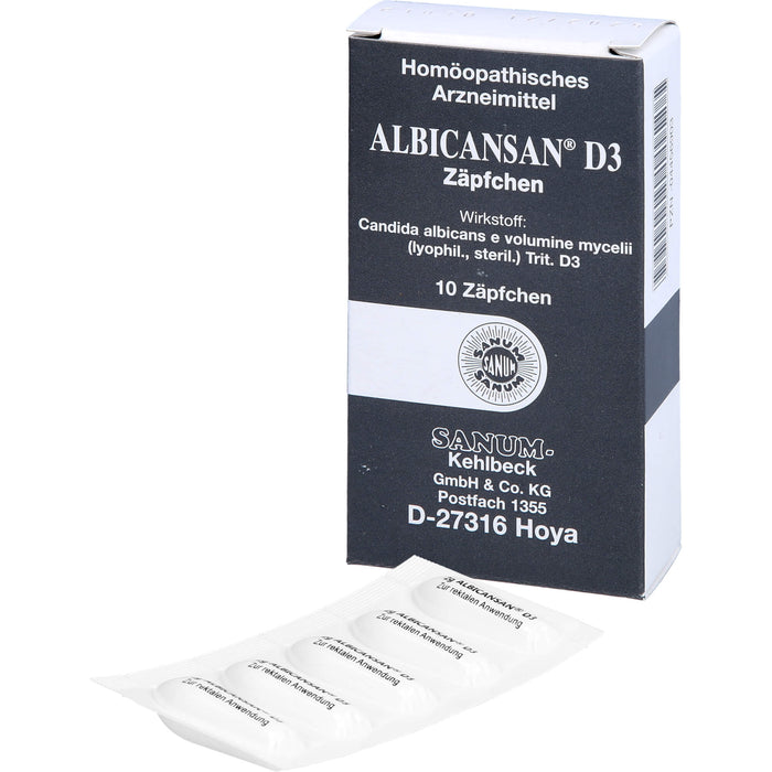 SANUM-KEHLBECK Albicansan D3 Zäpfchen, 10 St. Zäpfchen