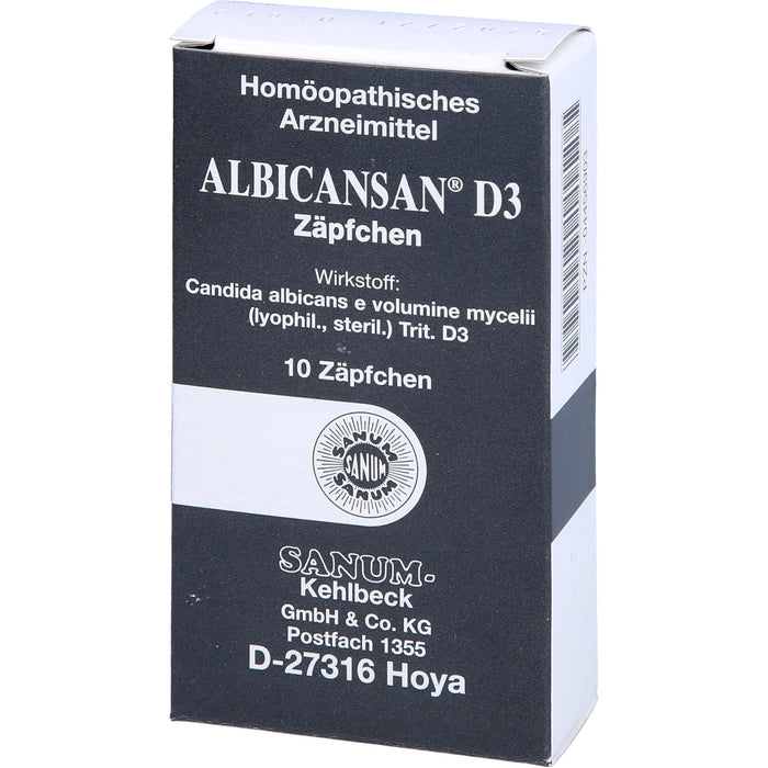 SANUM-KEHLBECK Albicansan D3 Zäpfchen, 10 St. Zäpfchen