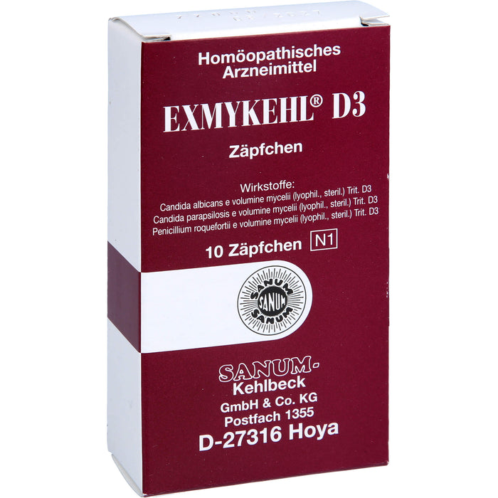 SANUM-KEHLBECK Exmykehl D3 Zäpfchen, 10 St. Zäpfchen