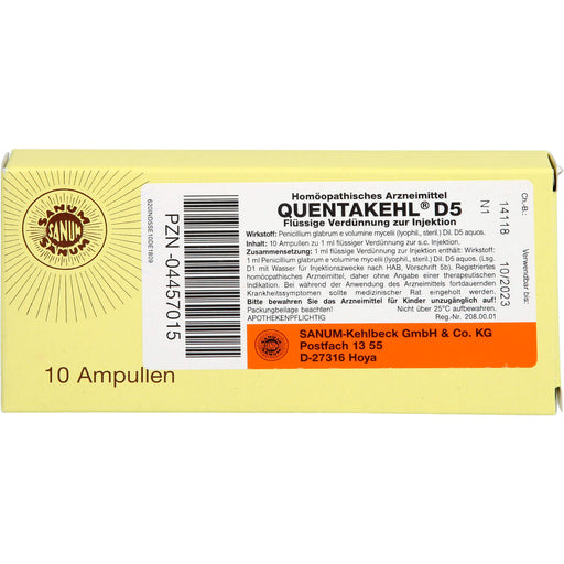 SANUM-KEHLBECK Quentakehl D5 flüssige Verdünnung, 10 ml Lösung