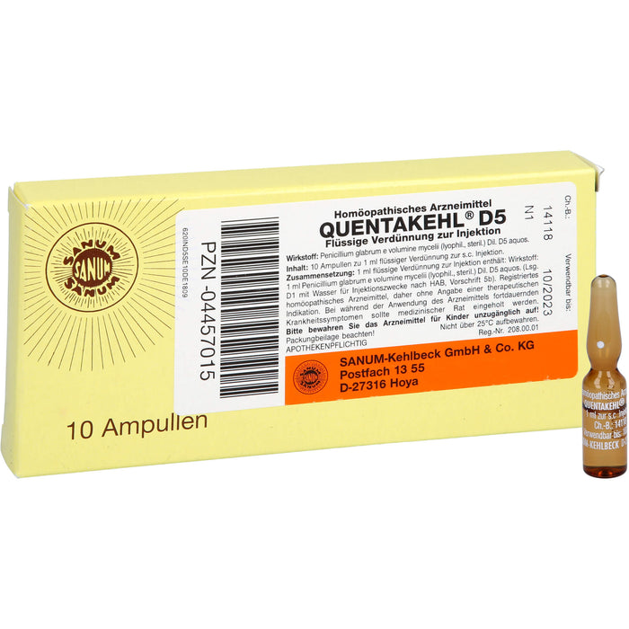 SANUM-KEHLBECK Quentakehl D5 flüssige Verdünnung, 10 ml Lösung