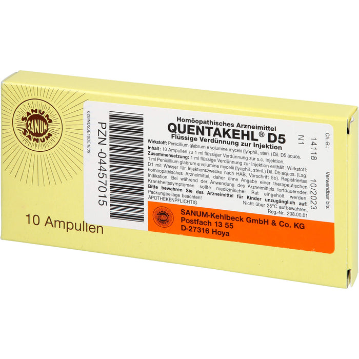 SANUM-KEHLBECK Quentakehl D5 flüssige Verdünnung, 10 ml Lösung