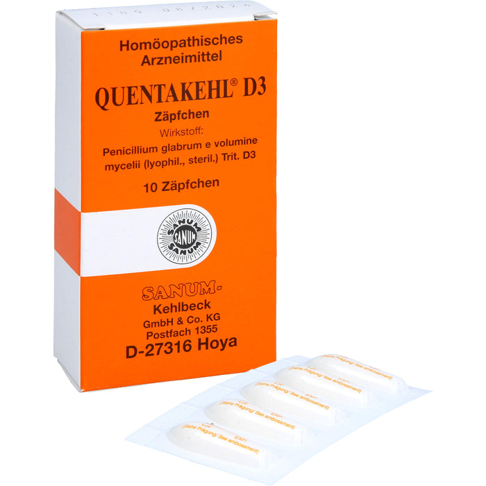 SANUM-KEHLBECK Quentakehl D3 Zäpfchen, 10 St. Zäpfchen