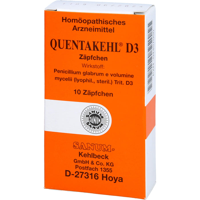 SANUM-KEHLBECK Quentakehl D3 Zäpfchen, 10 St. Zäpfchen