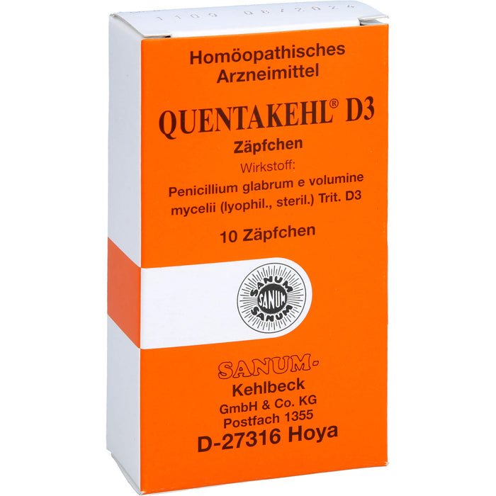 SANUM-KEHLBECK Quentakehl D3 Zäpfchen, 10 St. Zäpfchen