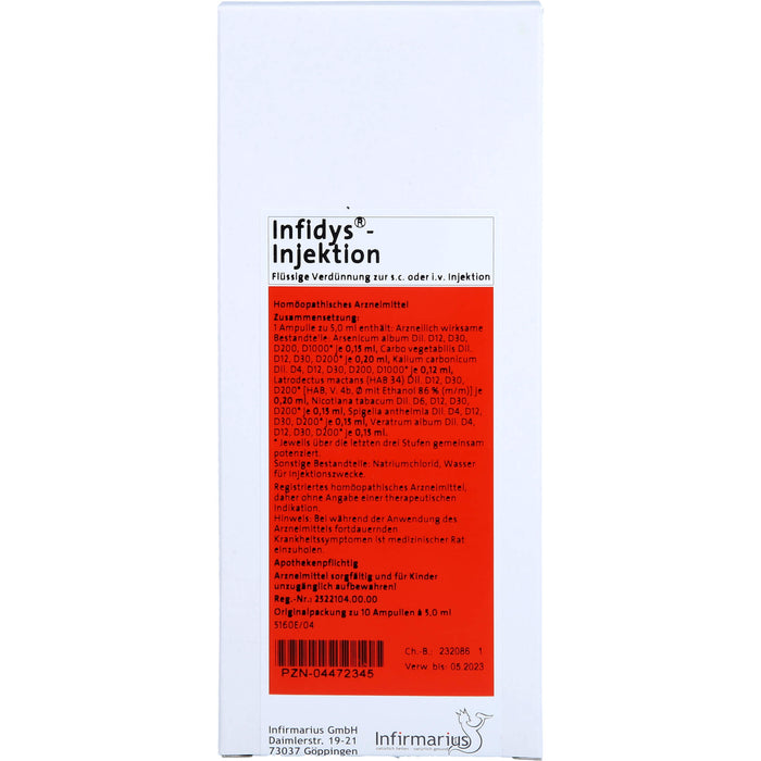 Infidys Injektion flüssige Verdünnung, 10 St. Ampullen