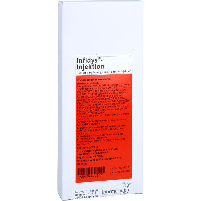 Infidys Injektion flüssige Verdünnung, 10 St. Ampullen