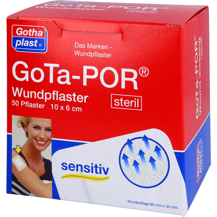 GoTa-POR Wundpflaster steril 100mmx60mm, 50 St PFL