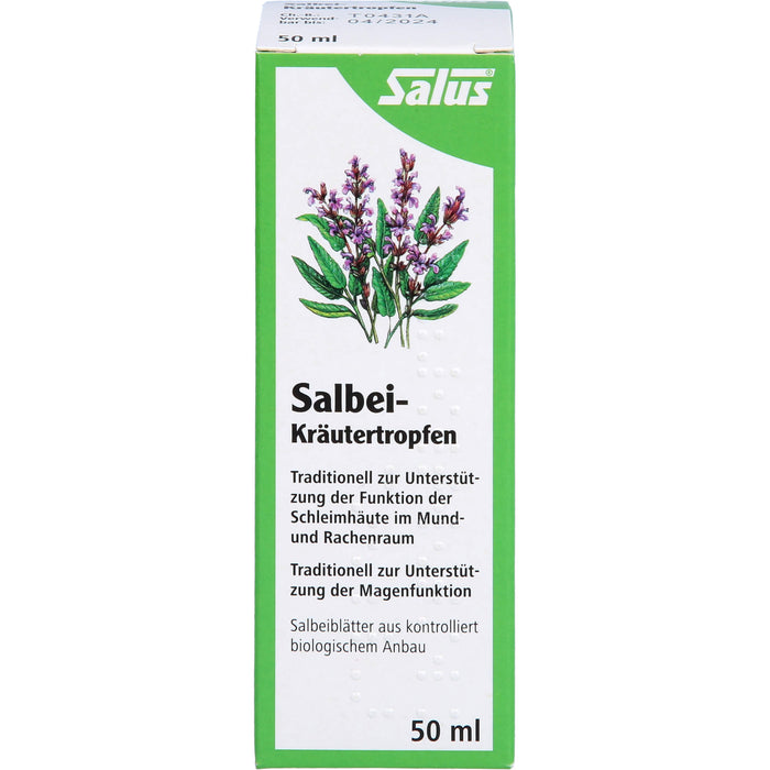 Salus Salbei-Kräutertropfen für Mund und Rachen, 50 ml Lösung