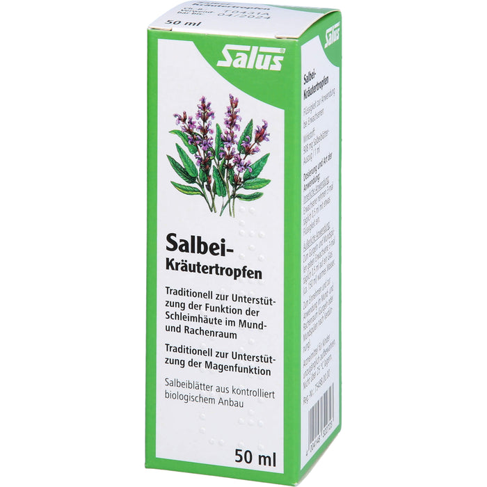 Salus Salbei-Kräutertropfen für Mund und Rachen, 50 ml Lösung