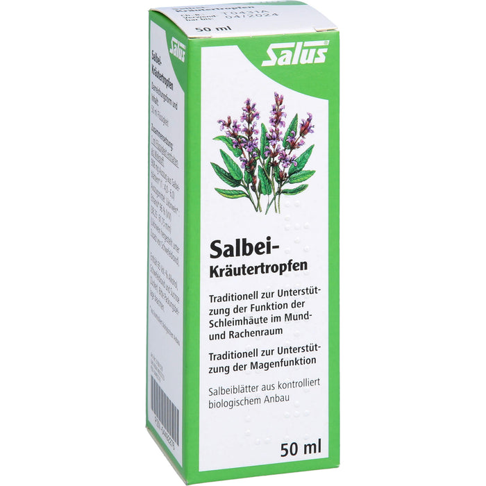 Salus Salbei-Kräutertropfen für Mund und Rachen, 50 ml Lösung