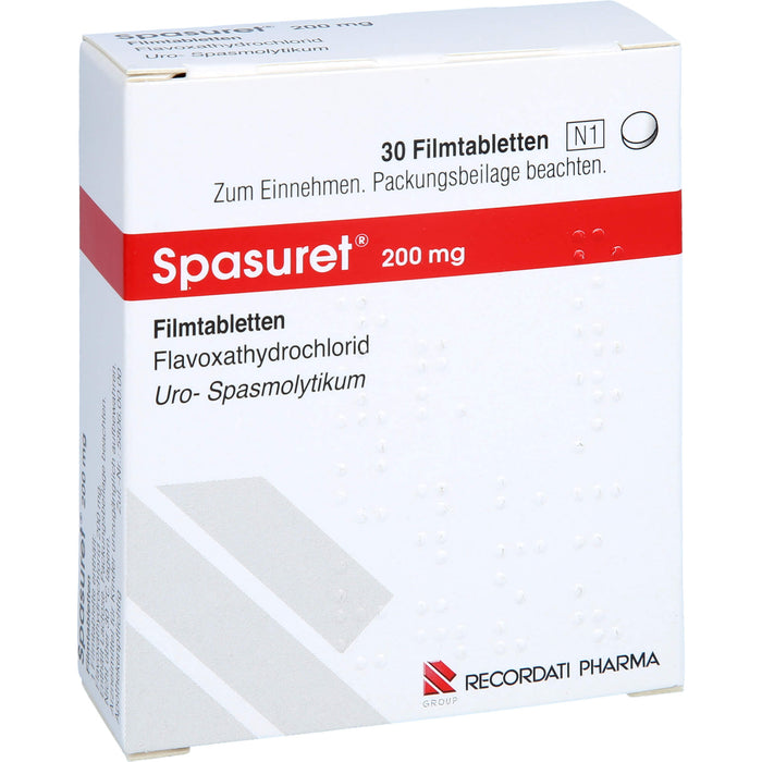 Spasuret 200 mg Filmtabletten zur Behandlung von häufigem Wasserlassen, 30 St. Tabletten