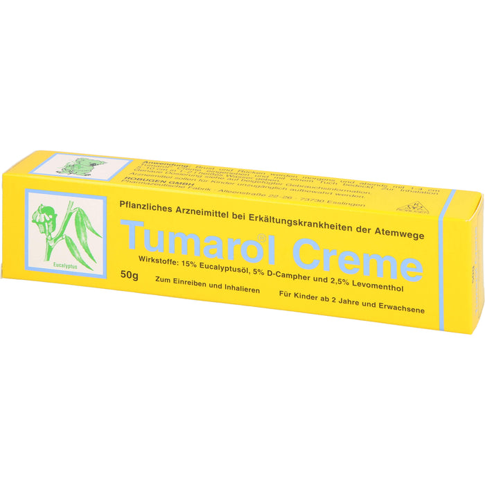 Tumarol Creme bei Erkältungskrankheiten der Atemwege, 50 g Creme