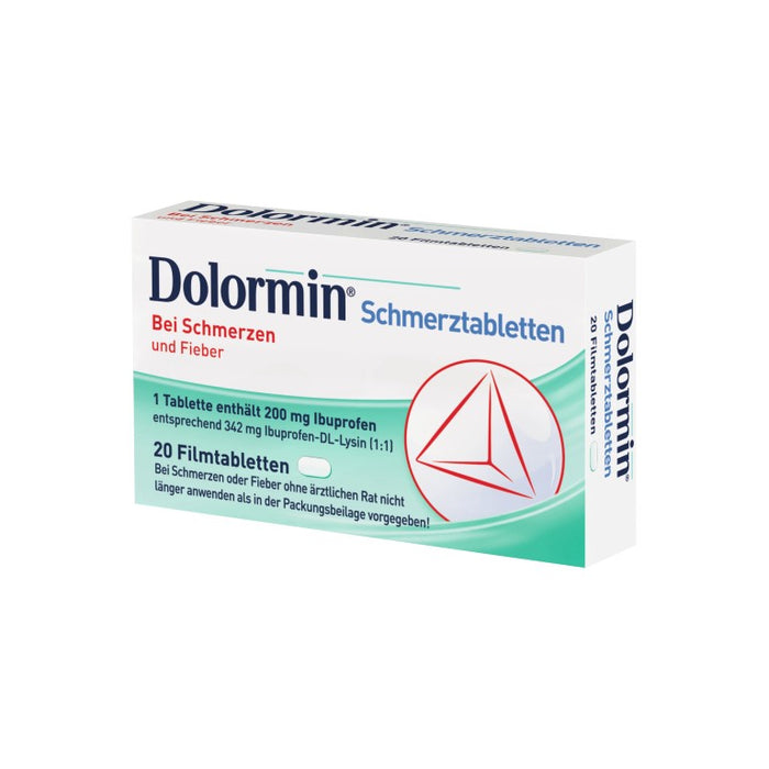 Dolormin Schmerztabletten 200 mg bei Schmerzen und Fieber, 20 St. Tabletten