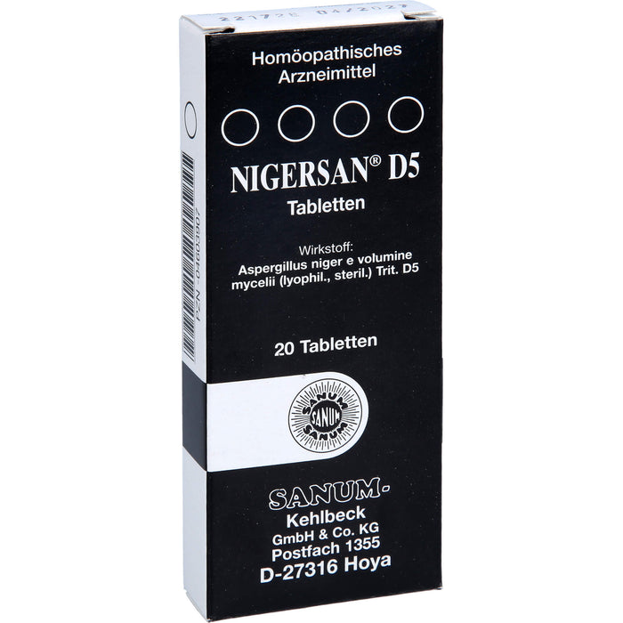 SANUM-KEHLBECK Nigersan D5 Tabletten, 20 St. Tabletten