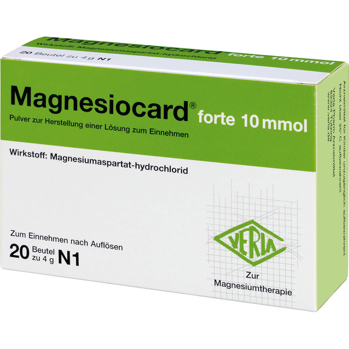 Magnesiocard forte 10 mmol Pulver zur Magnesiumtherapie, 20 St. Beutel