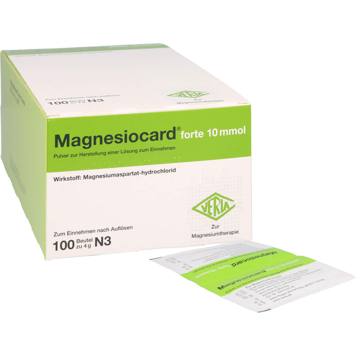 Magnesiocard forte 10 mmol, Pulver zur Herstellung einer Lösung zum Einnehmen, 100 St PLE