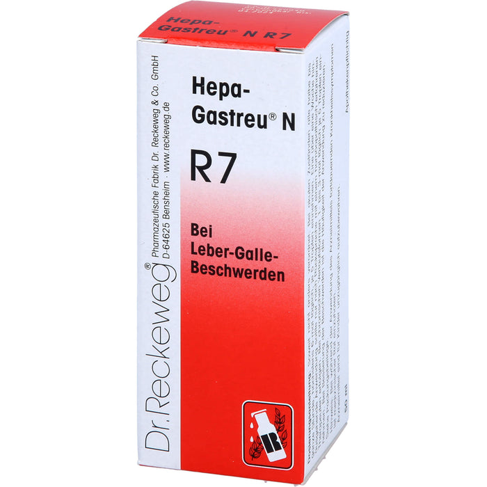 Hepa-Gastreu N R7 Tropfen  bei Leber-Galle-Beschwerden, 50 ml Lösung