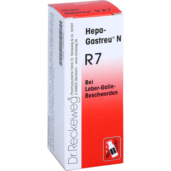 Hepa-Gastreu N R7 Tropfen  bei Leber-Galle-Beschwerden, 50 ml Lösung