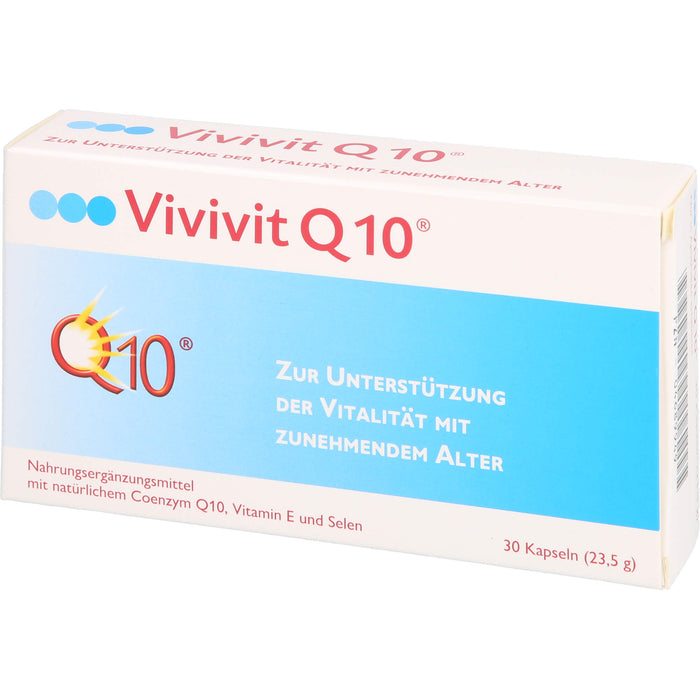 VIVIVIT Q10 Kapseln zur Unterstützung der Vitalität mit zunehmendem Alter, 30 St. Kapseln