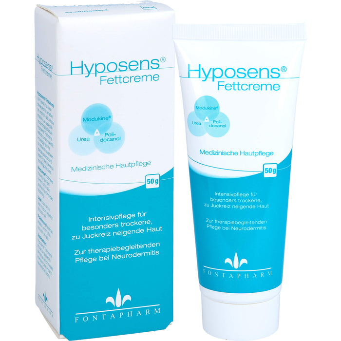 Hyposens Fettcreme für die trockene und zu Juckreiz neigende Haut, 50 g Creme