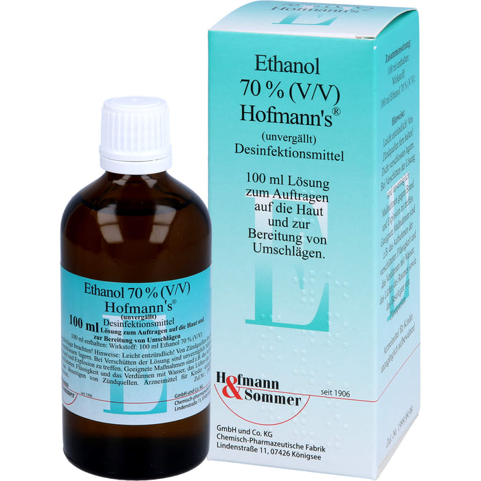 Hofmann's Ethanol 70% (V/V)  Desinfektionsmittel, 100 ml Lösung