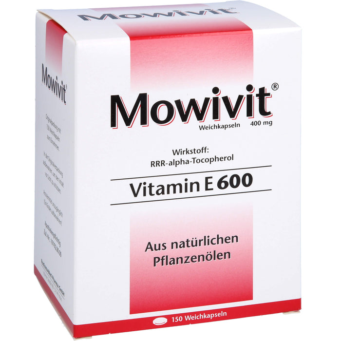 Mowivit Vitamin E 600 Weichkapsel zum Ausgleich eines Vitamin-E-Mangels, 150 St. Kapseln