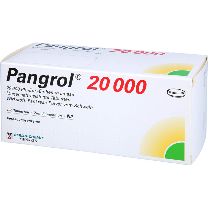 BERLIN-CHEMIE Pangrol 20000 Filmtabletten Verdauungsenzyme, 100 St. Tabletten