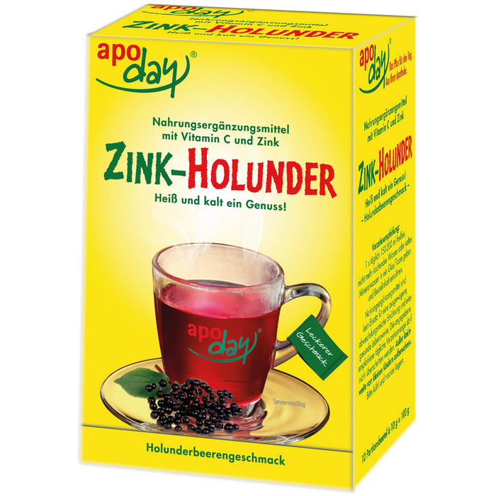 Apoday Zink-Holunder zuckerfrei, 10 St. Beutel