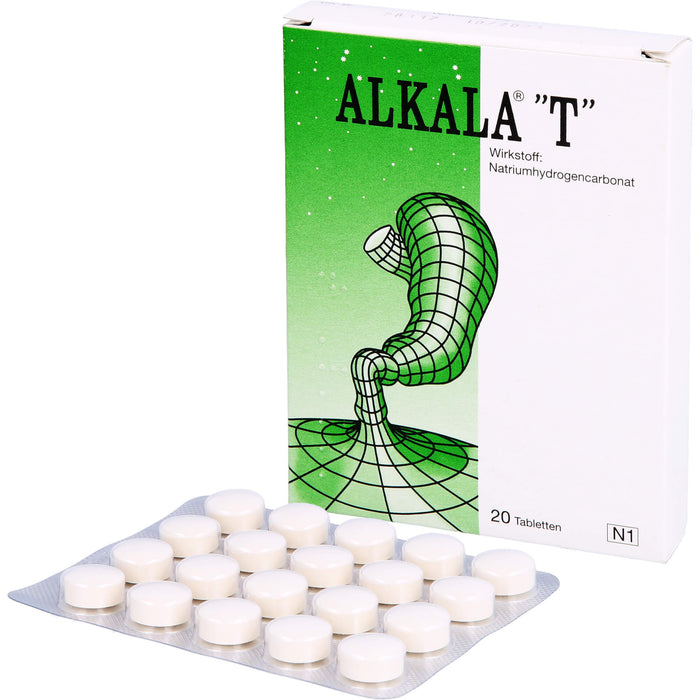 ALKALA T Tabletten bei Sodbrennen und säurebedingten Magenschmerzen, 20 St. Tabletten