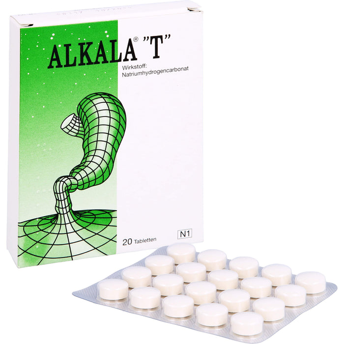 ALKALA T Tabletten bei Sodbrennen und säurebedingten Magenschmerzen, 20 St. Tabletten