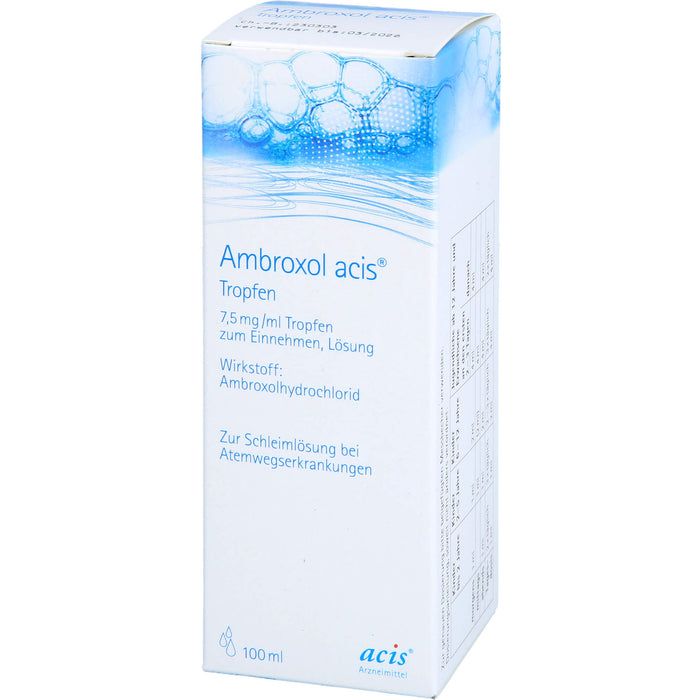 Ambroxol acis  Tropfen, 7,5 mg/ml Tropfen zum Einnehmen, Lösung, 100 ml Lösung