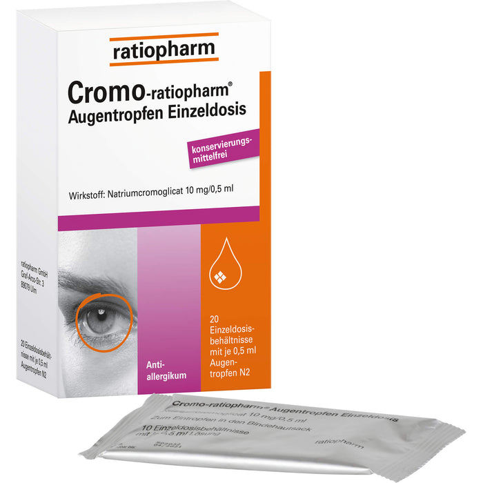 Cromo-ratiopharm® Augentropfen Einzeldosis, 20X0.5 ml ATR