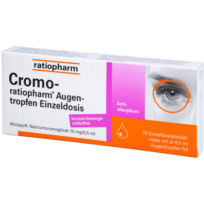 Cromo-ratiopharm  Augentropfen Einzeldosis, 20 St. Einzeldosisbehältnisse